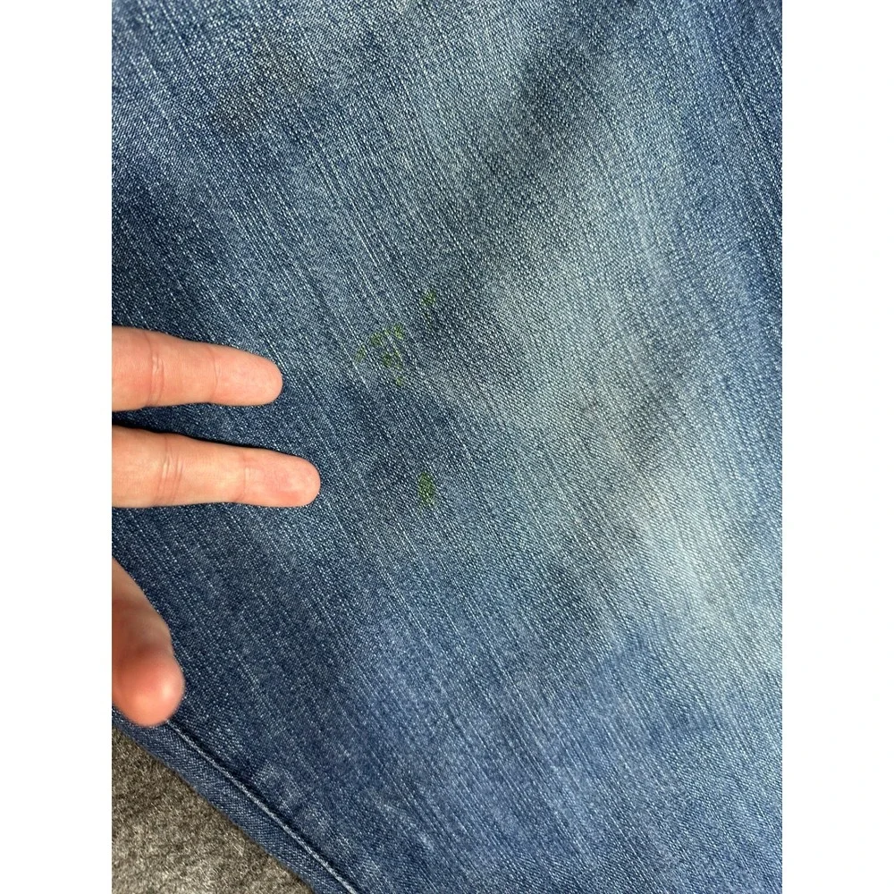 AKOO Jeans Men's Size‎ 42 Blue Denim Straight Leg RARE with Red Stitching